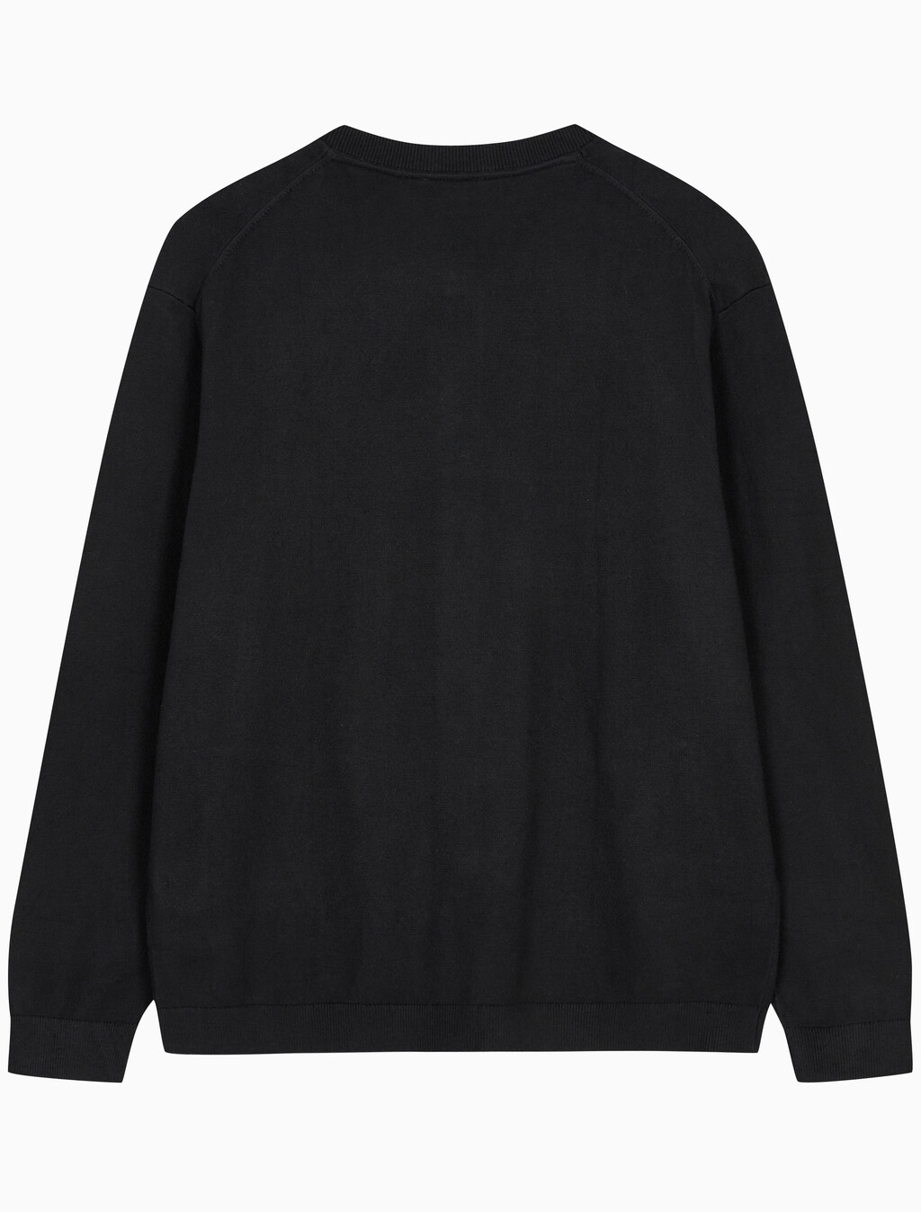 Buy 남성 릴렉스핏 크루넥 스웨터 가디건 in color CK BLACK