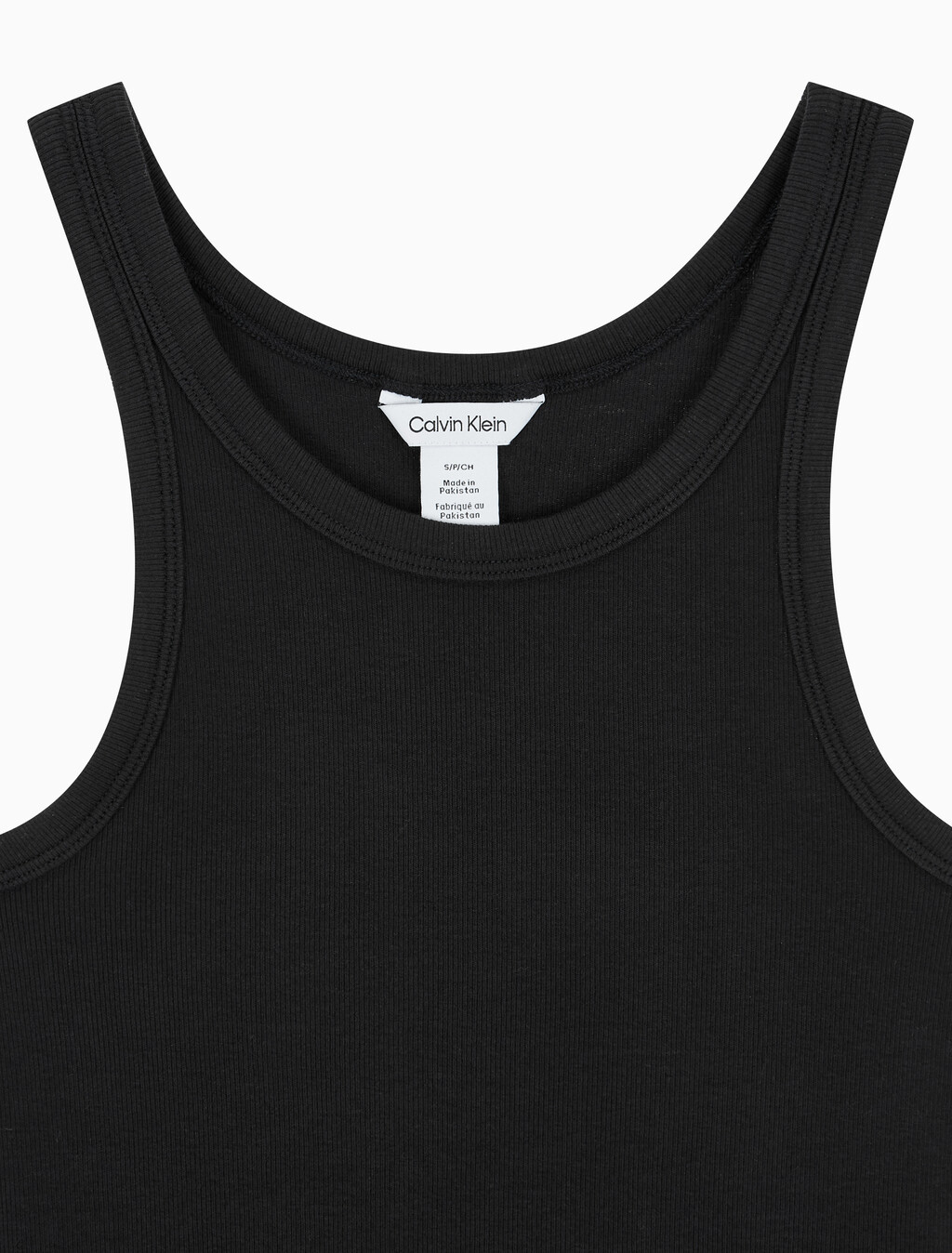 Buy 여성 코튼 컨투어 립 탱크 탑 in color BLACK BEAUTY