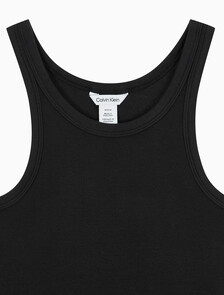 Buy 여성 코튼 컨투어 립 탱크 탑 in color BLACK BEAUTY