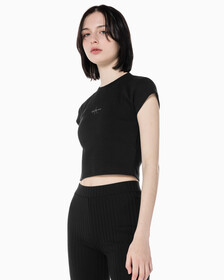Buy 여성 모노그램 베이비 티셔츠 in color CK BLACK