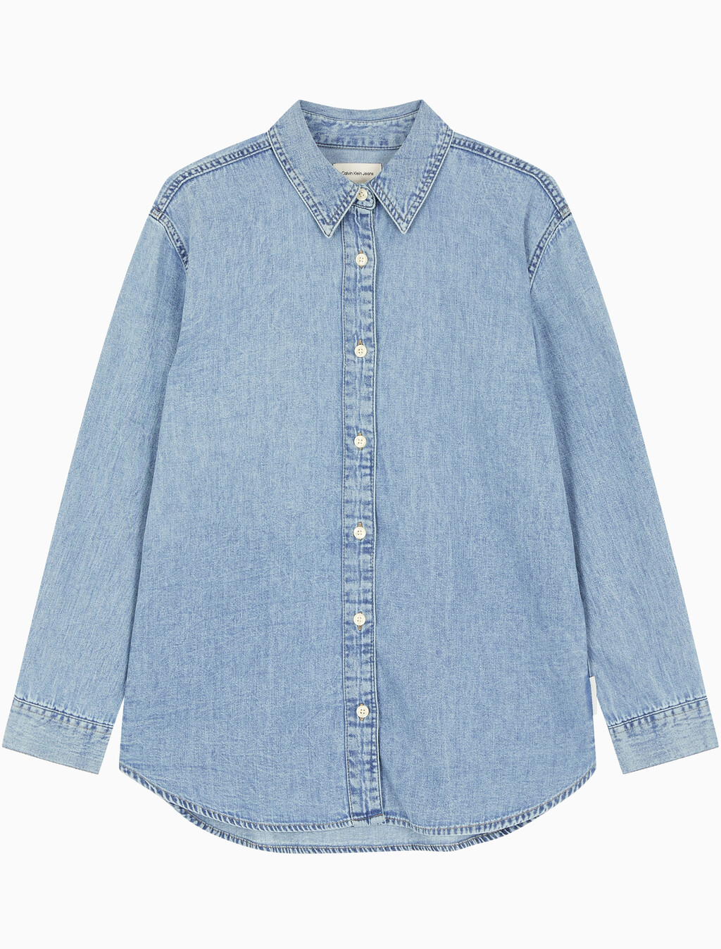 Buy 여성 릴렉스핏 데님 셔츠 in color RIVIERA