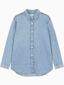 Buy 여성 릴렉스핏 데님 셔츠 in color RIVIERA