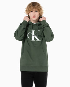 Buy 남성 롱슬리브 릴렉스핏 모노그램로고 후디 in color KHAKI