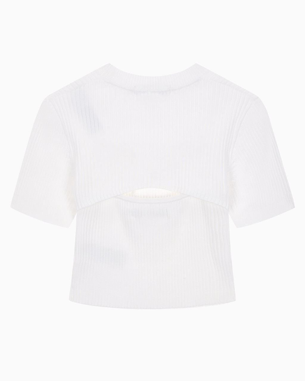 Buy 여성 3 IN 1 립 반팔 스웨터 in color BRIGHT WHITE