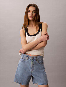 Buy 여성 우븐라벨 탱크 in color TOFU