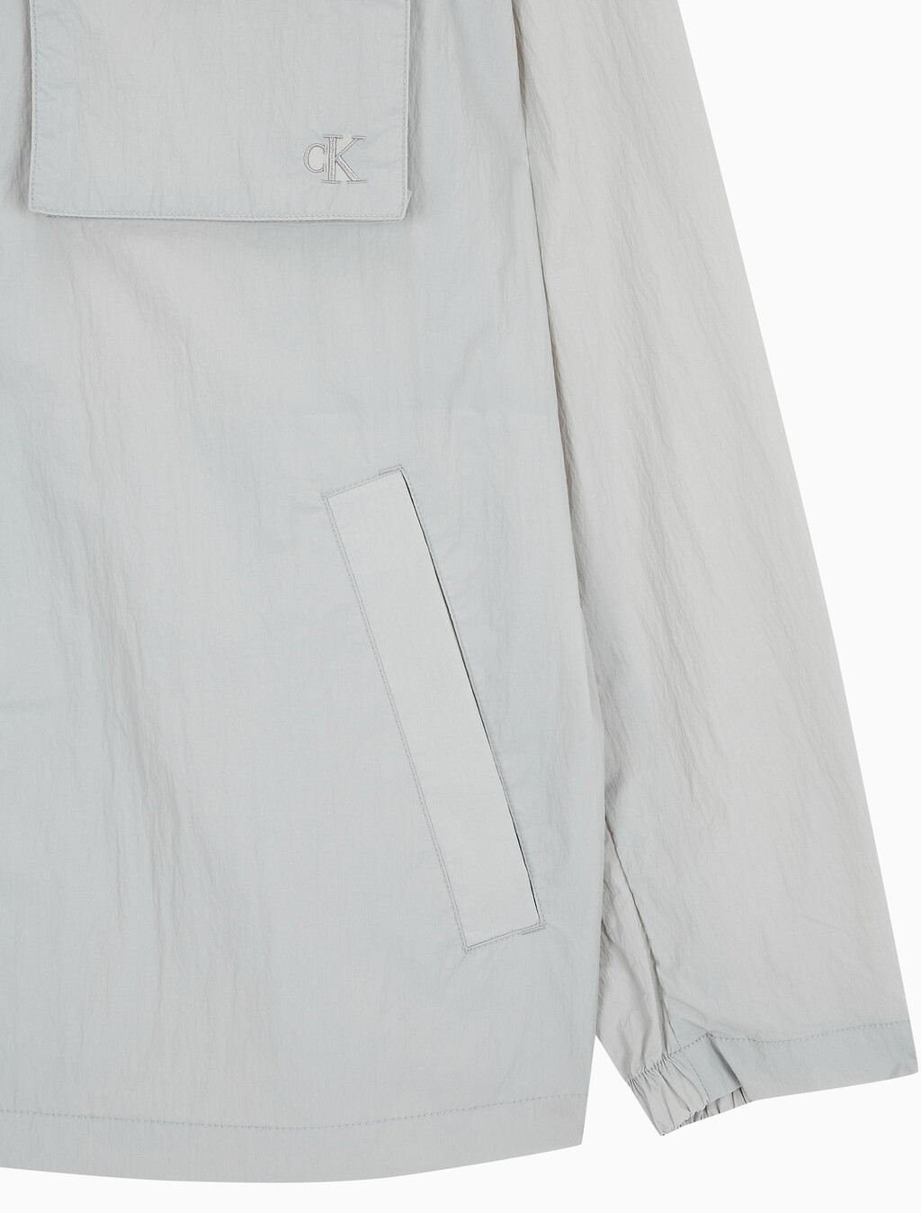 Buy 남성 릴렉스핏 라이트 후드 나일론 집업 자켓 in color PURITAN GRAY