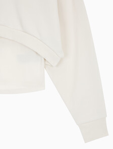 Buy 여성 2 IN 1 크루 풀오버 in color WHITE