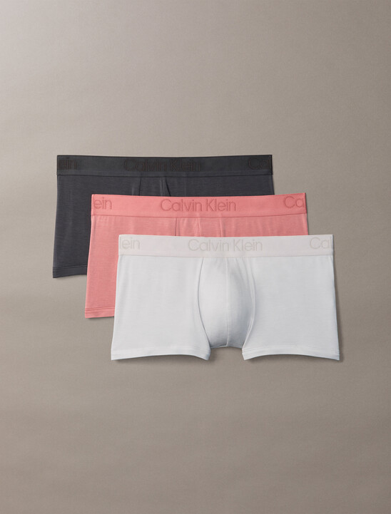 남성 CK 블랙 로우 라이즈 트렁크 3PK