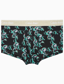 Buy 남성 CNY 드래곤 로우라이즈 드로즈 in color BLACK/GREEN PRINT