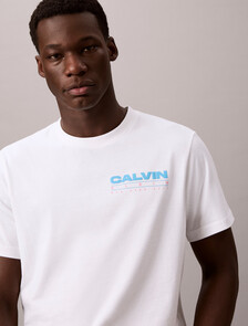Buy 캘빈 디스크 스택 그래픽 티 in color BRIGHT WHITE