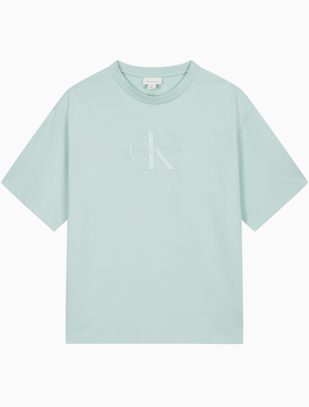 Buy 남성 릴렉스핏 히어로 모노그램 로고 반팔 티셔츠 in color HARBOR GRAY