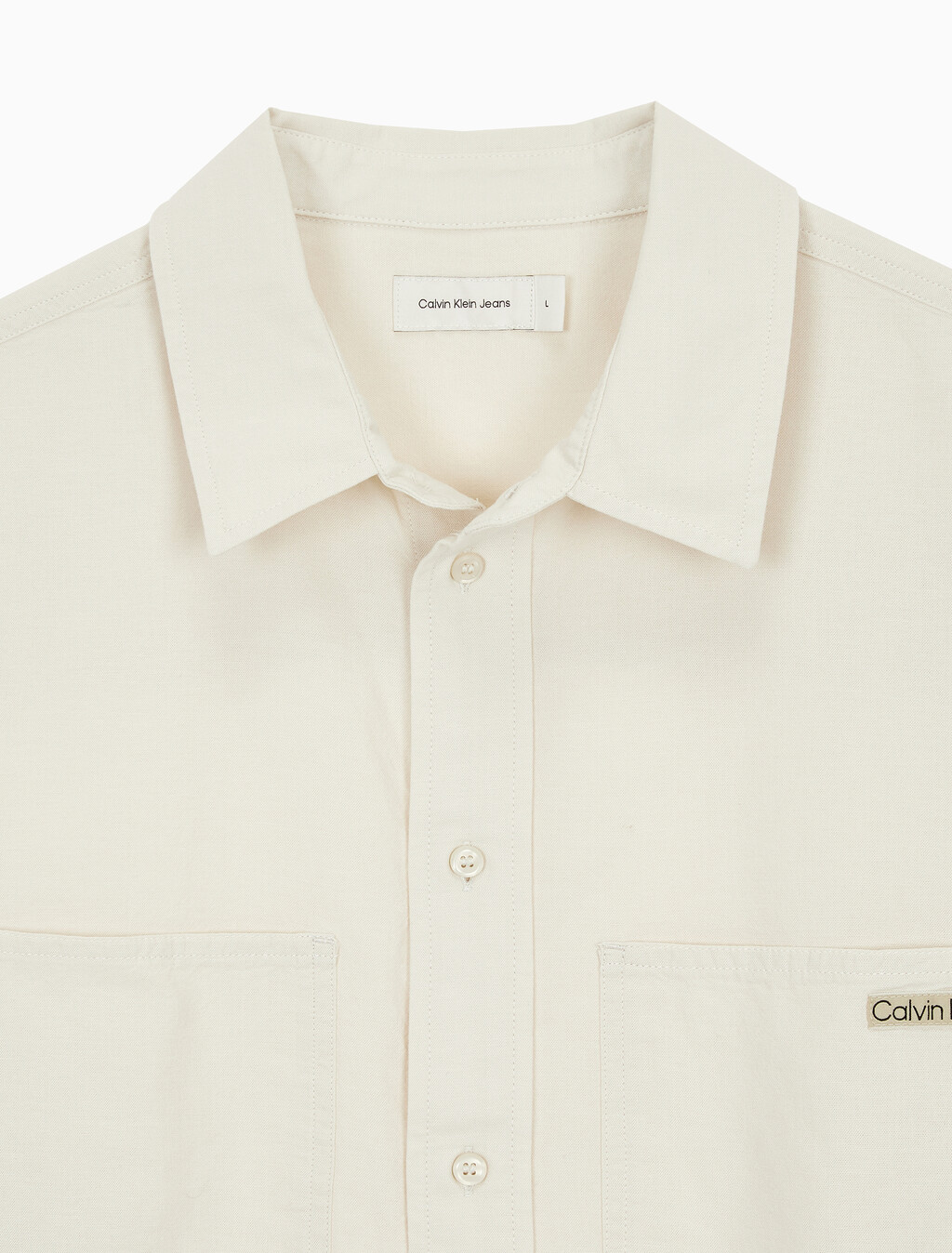 Buy 남성 릴렉스핏 샴브레이 코튼 셔츠 in color LIGHT BEIGE