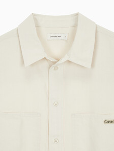 Buy 남성 릴렉스핏 샴브레이 코튼 셔츠 in color LIGHT BEIGE