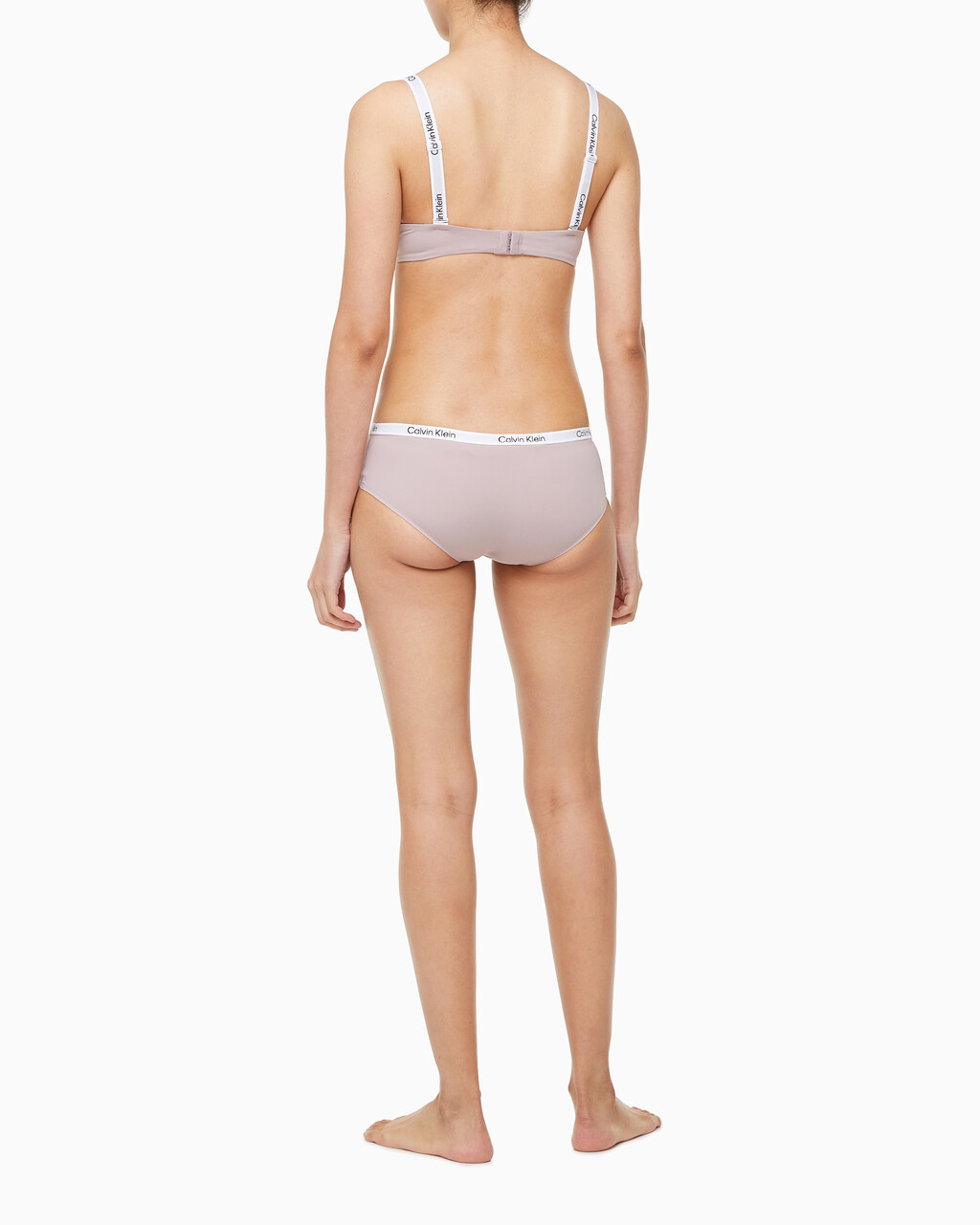 Buy 여성 테일러드 로고 푸쉬업 플런지 브라 in color GRAY ROSE