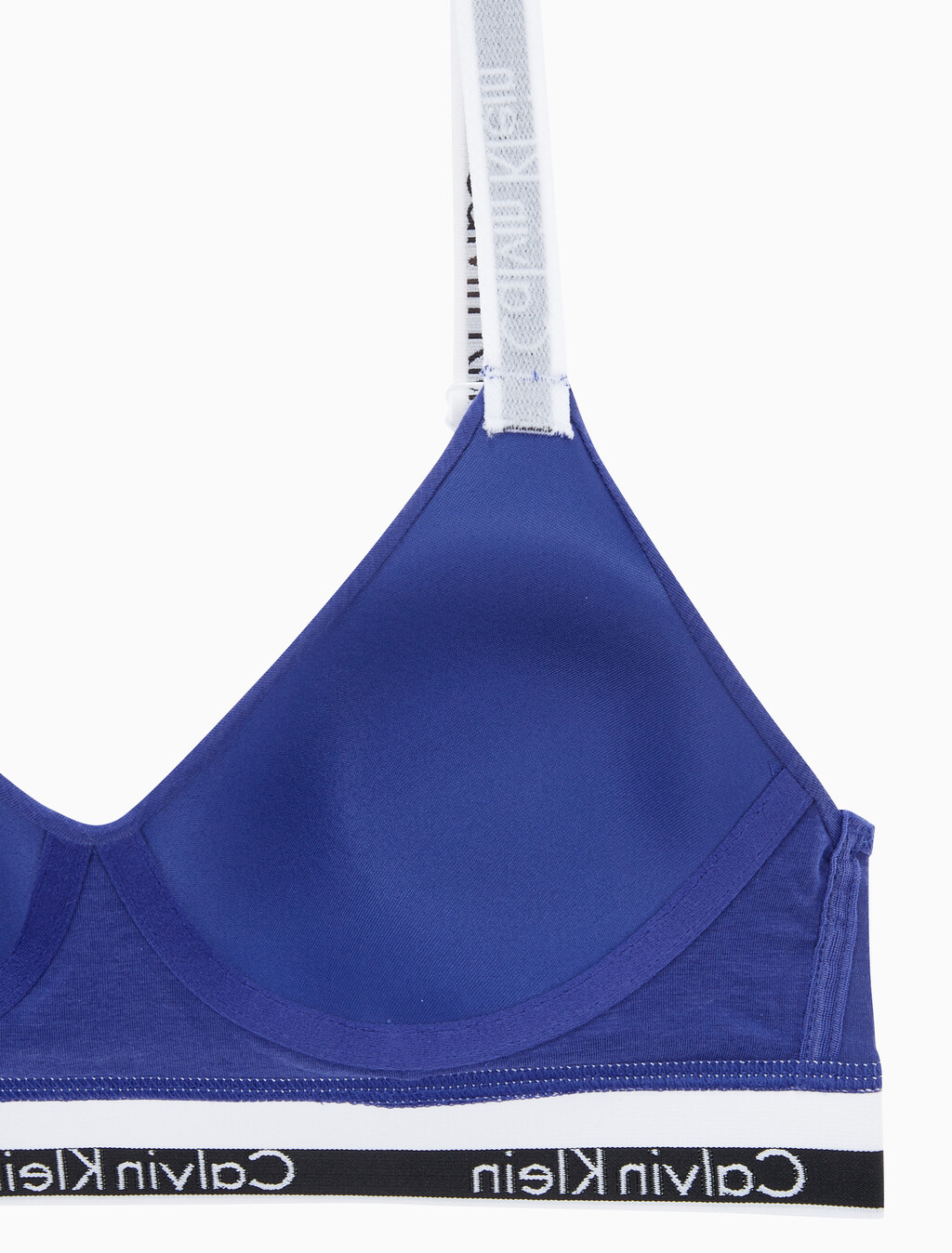 Buy 여성 모던코튼 훅앤아이 브라렛 in color SPECTRUM BLUE/SPICY ORANGE