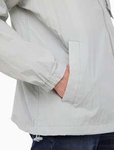 Buy 남성 릴렉스핏 라이트 후드 나일론 집업 자켓 in color PURITAN GRAY