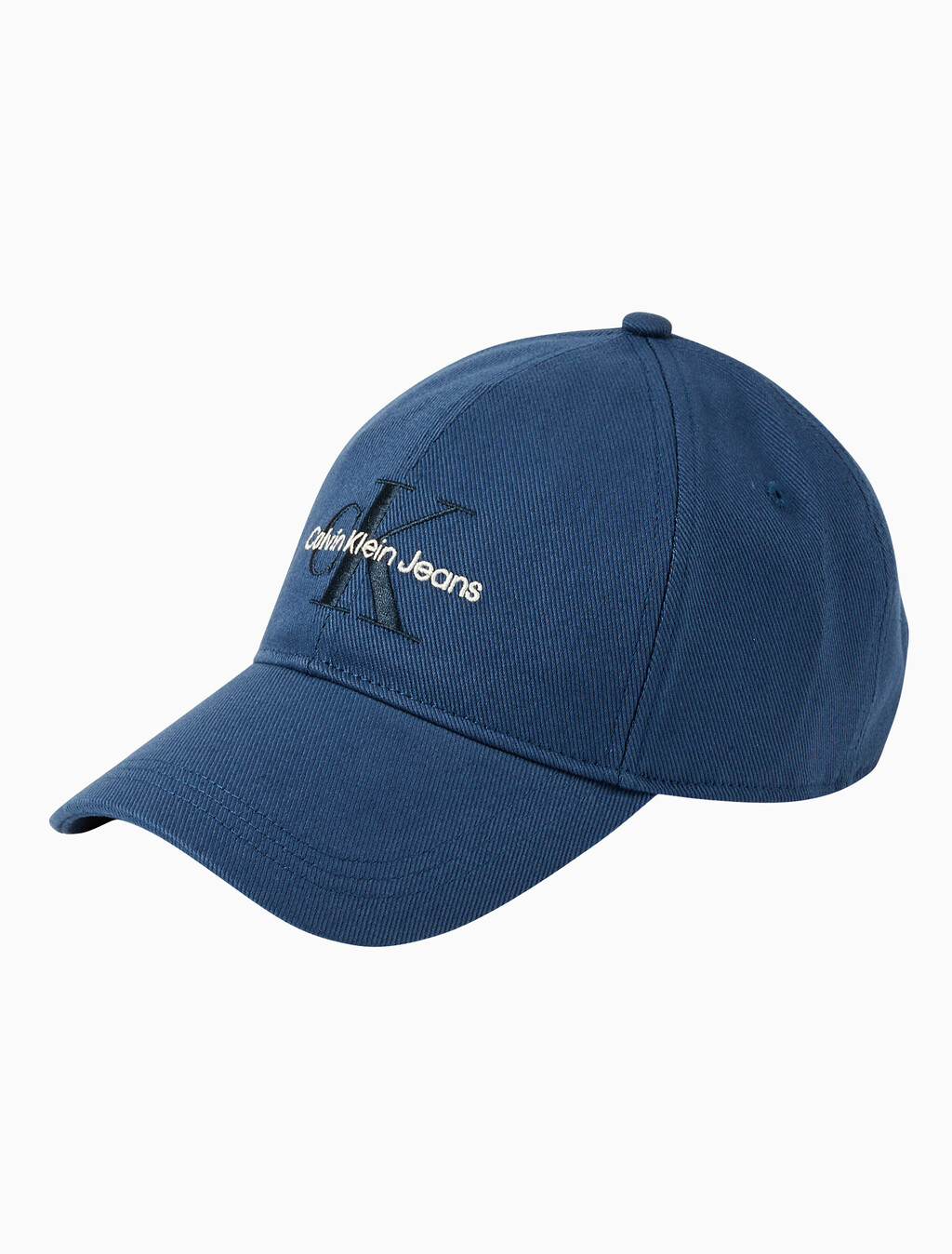 Buy 남녀공용 CKJ 모노그램 엠브로이더리 볼캡 in color NAVY