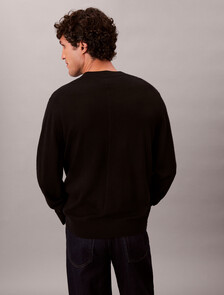 Buy 남성 메리노 울 스웨터 가디건 in color BLACK