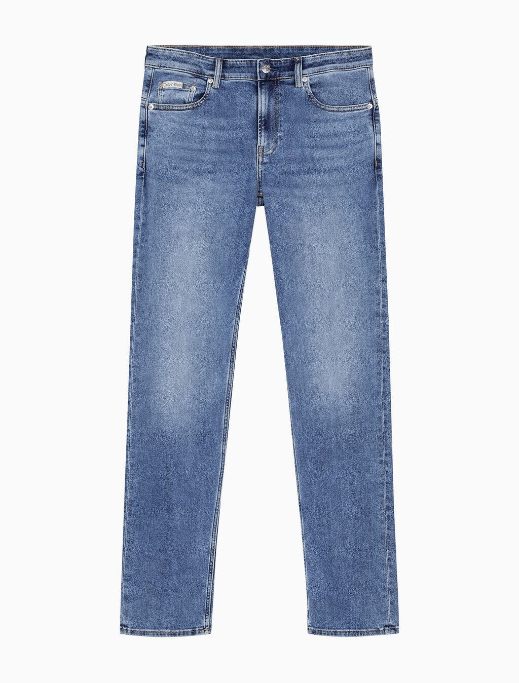 Buy 남성 바디핏 미드블루 이탈리안 데님 in color MID BLUE BACK EMBRO