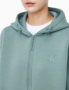 Buy 여성 크롭 오버사이즈 스웻셔츠 in color Mid Green