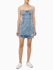 Buy 여성 코르셋 데님 드레스 in color CHALKY BLUE