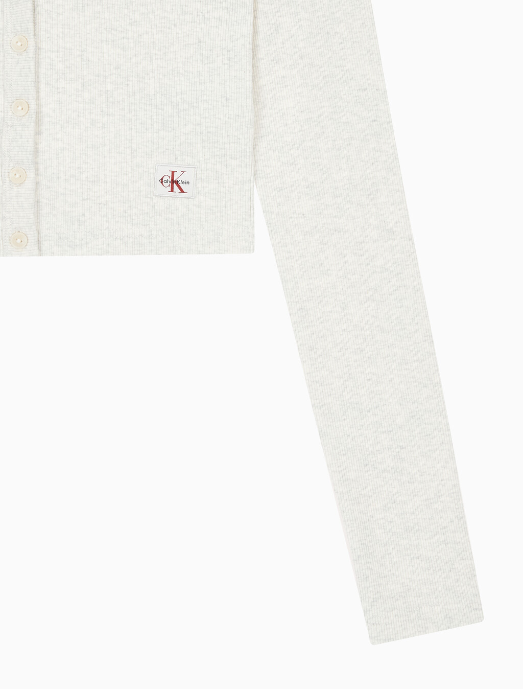 Buy 여성 우븐라벨 베이비립 가디건 in color VANILLA HEATHER