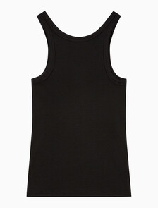 Buy 여성 코튼 컨투어 립 CK 탱크 in color BLACK