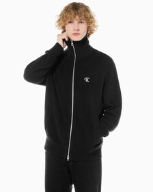 Buy 남성 립 집업 가디건 in color CK BLACK