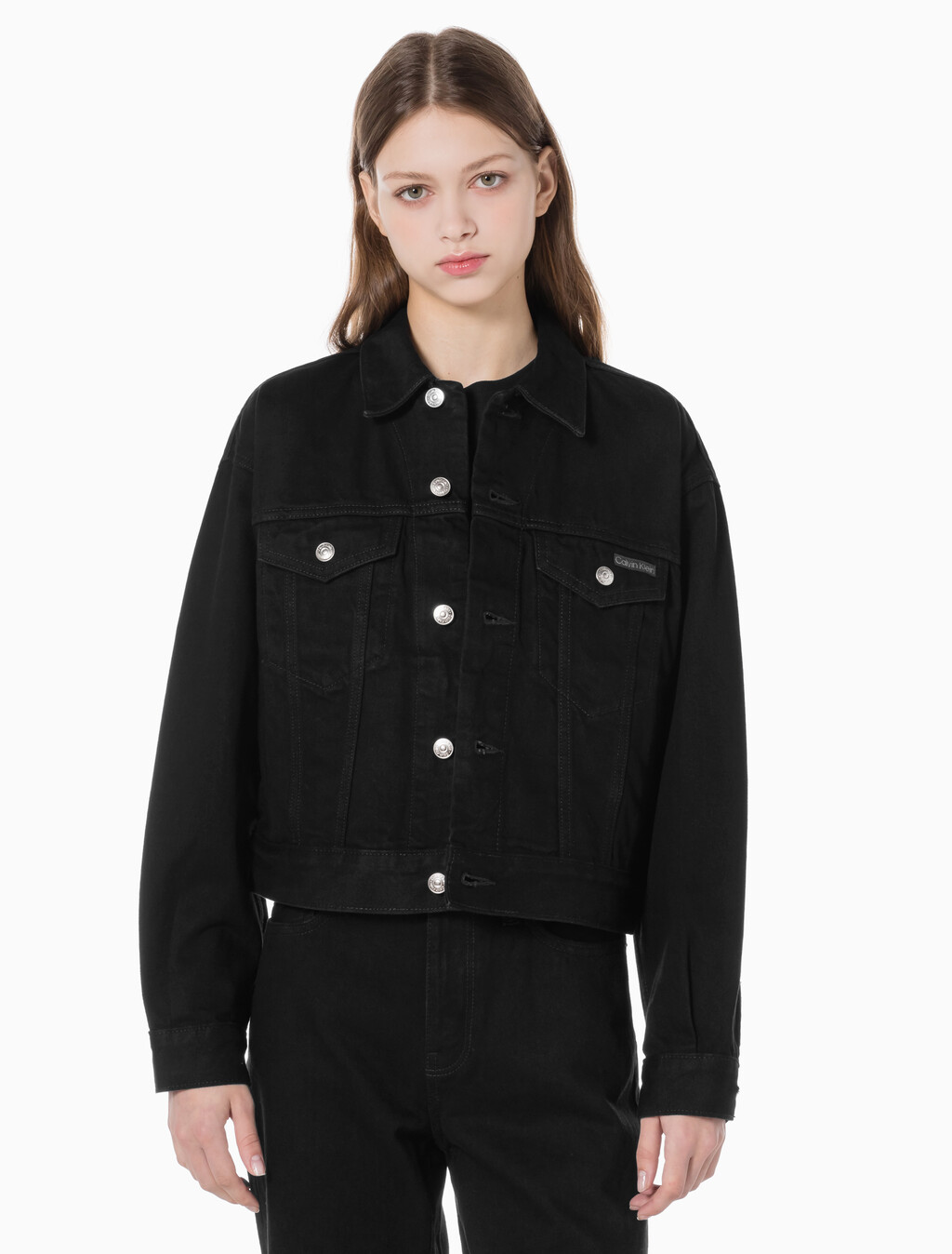 Buy 여성 90'S 히어로 트러커 자켓 in color BLACK