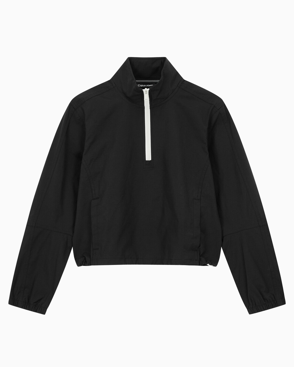 Buy 여성 CK 애슬레틱 레귤러 핏 기능성 반집업 아노락 in color BLACK