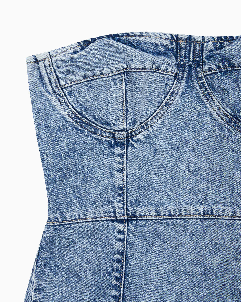 Buy 여성 코르셋 데님 드레스 in color 028A CHALKY BLU