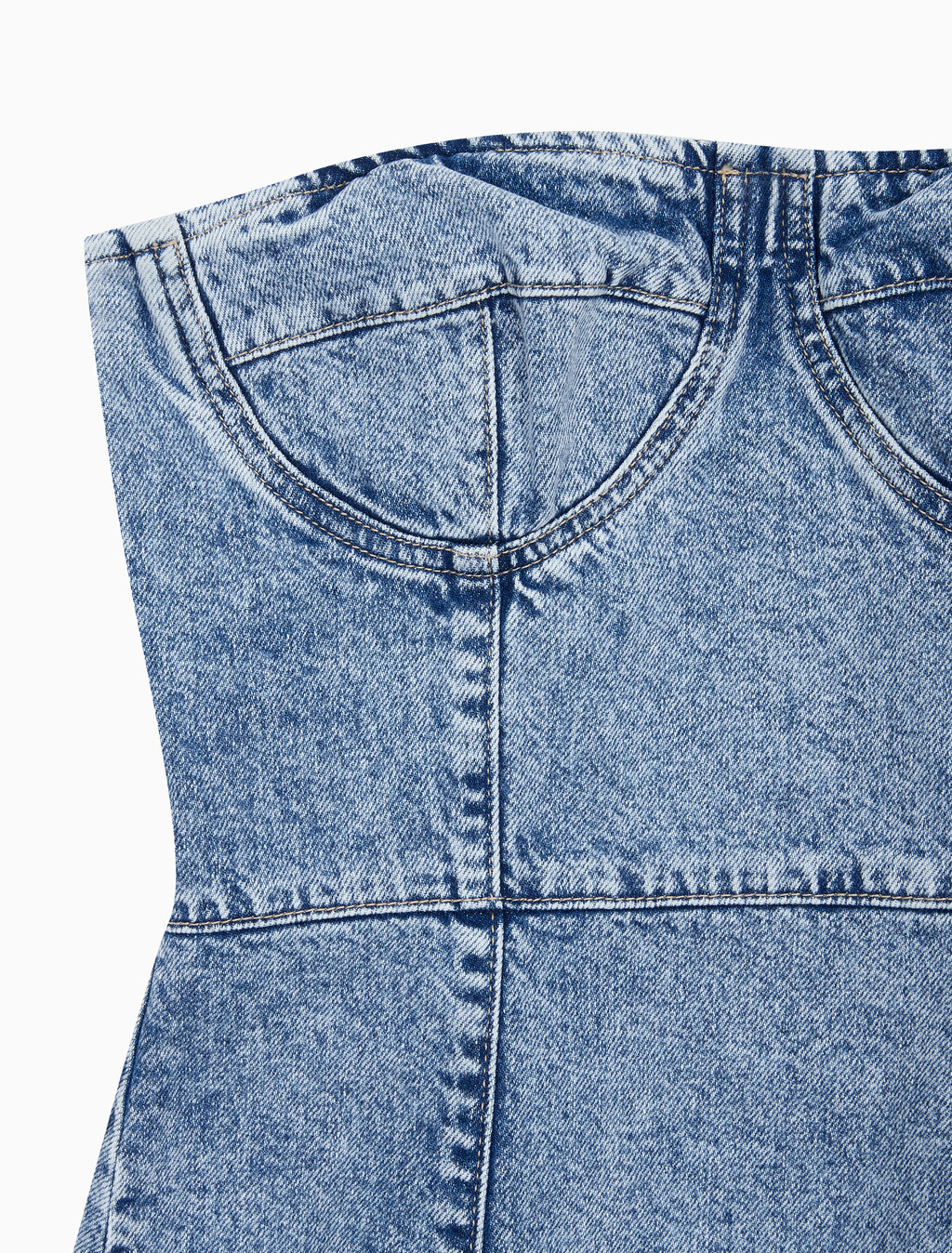 Buy 여성 코르셋 데님 드레스 in color CHALKY BLUE