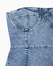Buy 여성 코르셋 데님 드레스 in color 028A CHALKY BLU