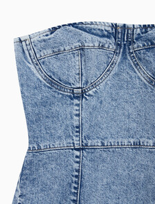 Buy 여성 코르셋 데님 드레스 in color CHALKY BLUE