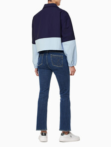 Buy 여성 컬러블락 나일론 풀오버 자켓 in color ECLIPSE / CASHMERE BLUE