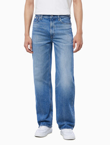 Buy 배기핏 진 in color Mid Blue