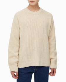 Buy 남성 롱슬리브 크루넥 스웨터 in color BEIGE