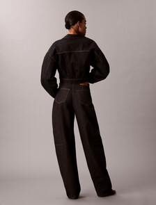 Buy 여성 홀스슈핏 린스 워시 데님 in color TENCEL RINSE BLUE