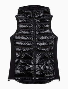 Buy 여성 슬림핏 다운 베스트 in color BLACK