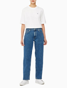 Buy 여성 90's 스트레이트핏 미드블루 데님 in color MID BLUE BACK EMBRO