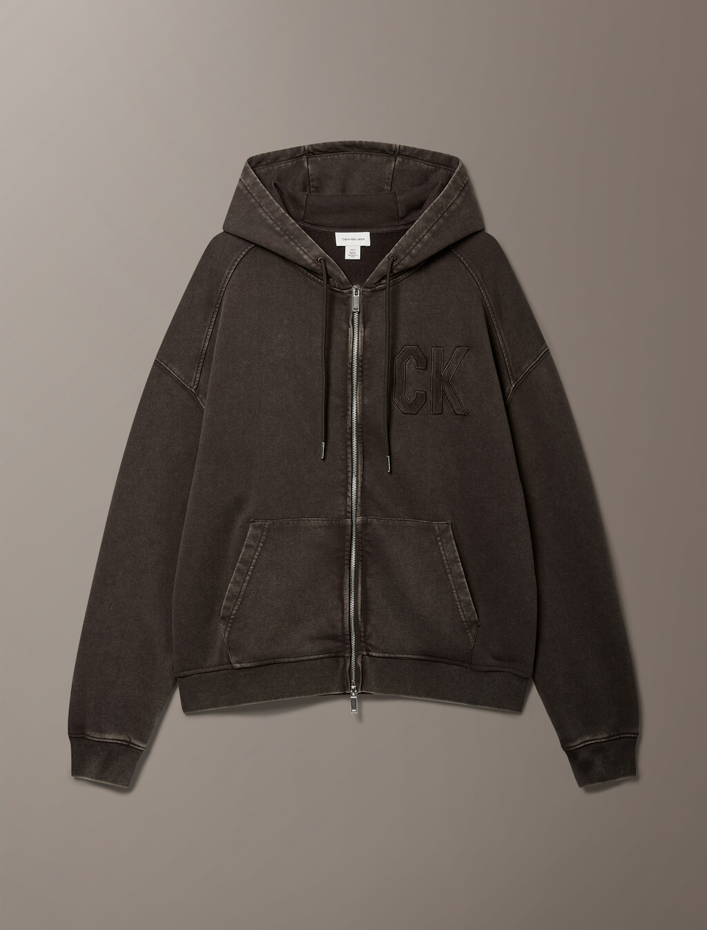 Buy 오프듀티 릴렉스 헤비 테리 풀집업 후드집업 in color Dark brown