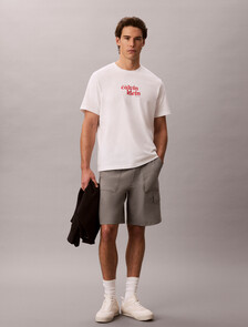 Buy 테크 나일론 릴렉스 유틸리티 쇼츠 in color Brown