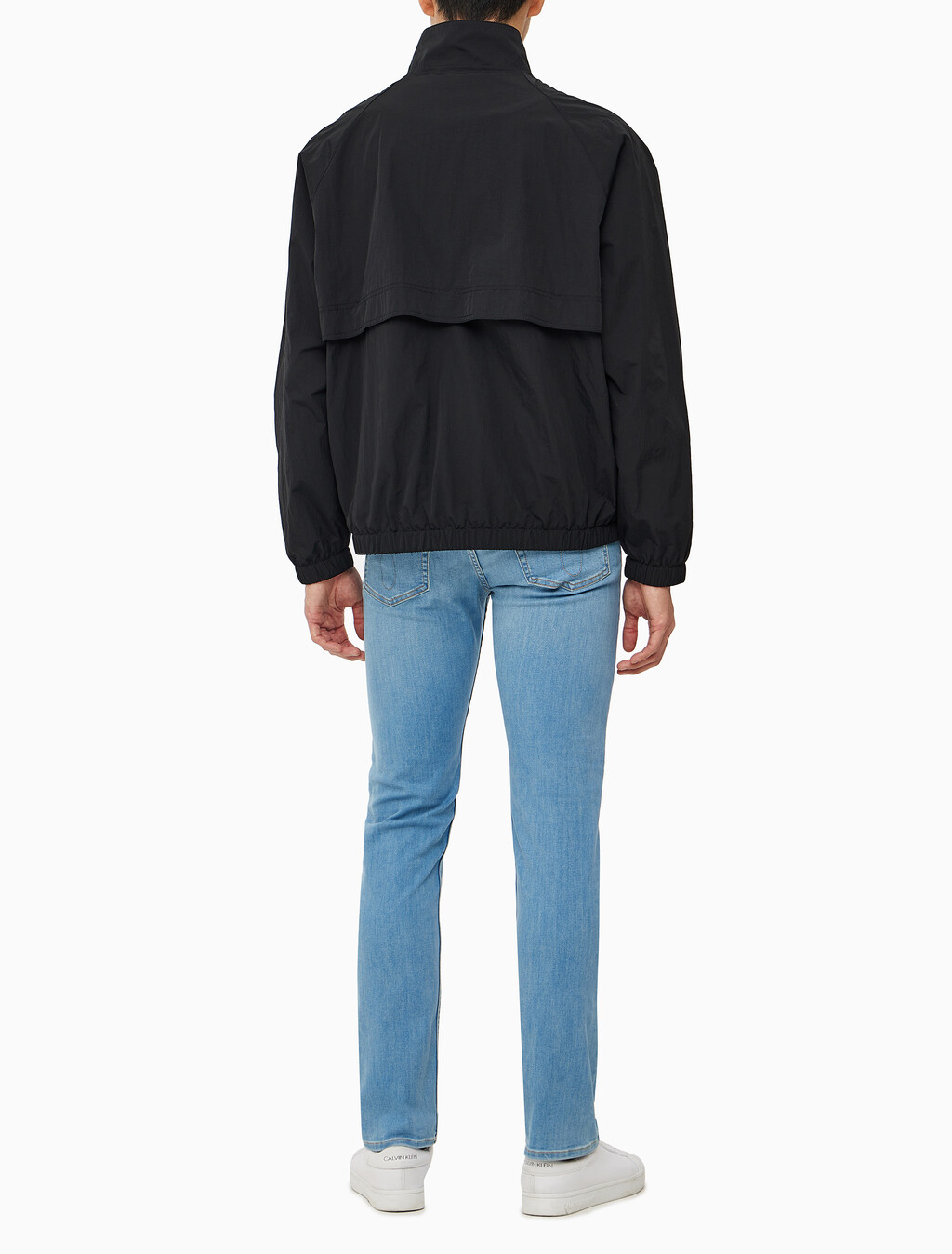 Buy 남성 에센셜 스탠드 카라 집업 자켓 in color CK BLACK