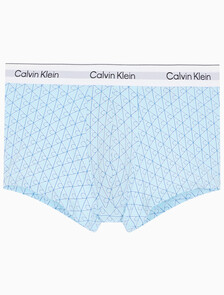 Buy 남성 아이콘 코튼 스트레치 2PK 트렁크 in color Grey / Sky Blue Print