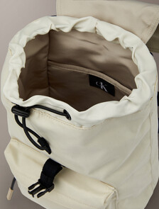 Buy 여성 볼드 로고 나일론 미니 플랩 백팩 in color BONE WHITE