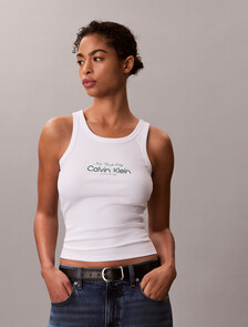 Buy 여성 립 그래픽 탱크 in color BRIGHT WHITE