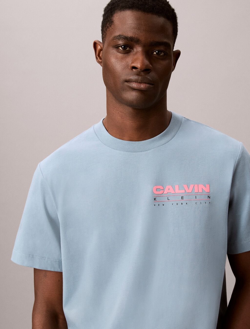 Buy 캘빈 디스크 스택 그래픽 티 in color Blue