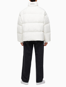 Buy 여성 숏 렝스 스탠드 카라 푸퍼 다운 재킷 in color WHITE