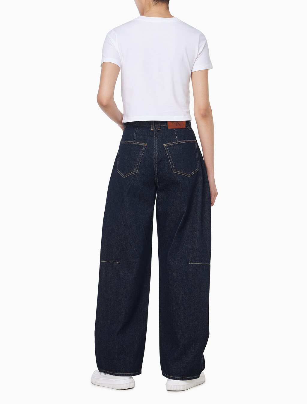 Buy 여성 홀스슈핏 린스 워시 데님 in color TENCEL RINSE BLUE