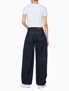 Buy 여성 홀스슈핏 린스 워시 데님 in color TENCEL RINSE BLUE
